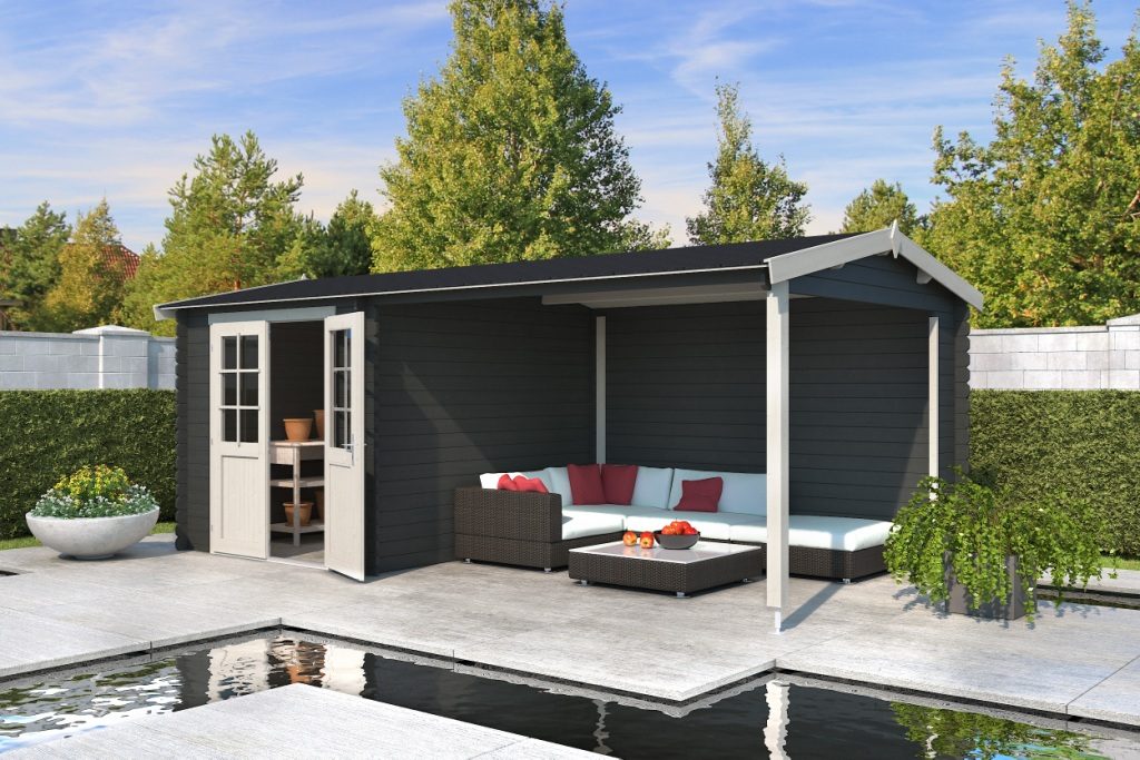 Tuinhuis-Blokhut Karyna: 590 x 295 cm