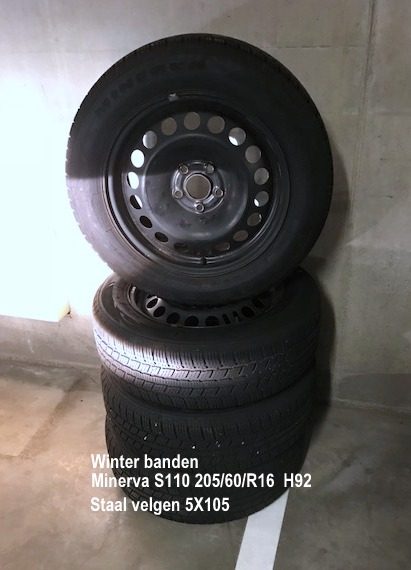 4 winterbanden Minerva S110 Type 205/60/R16