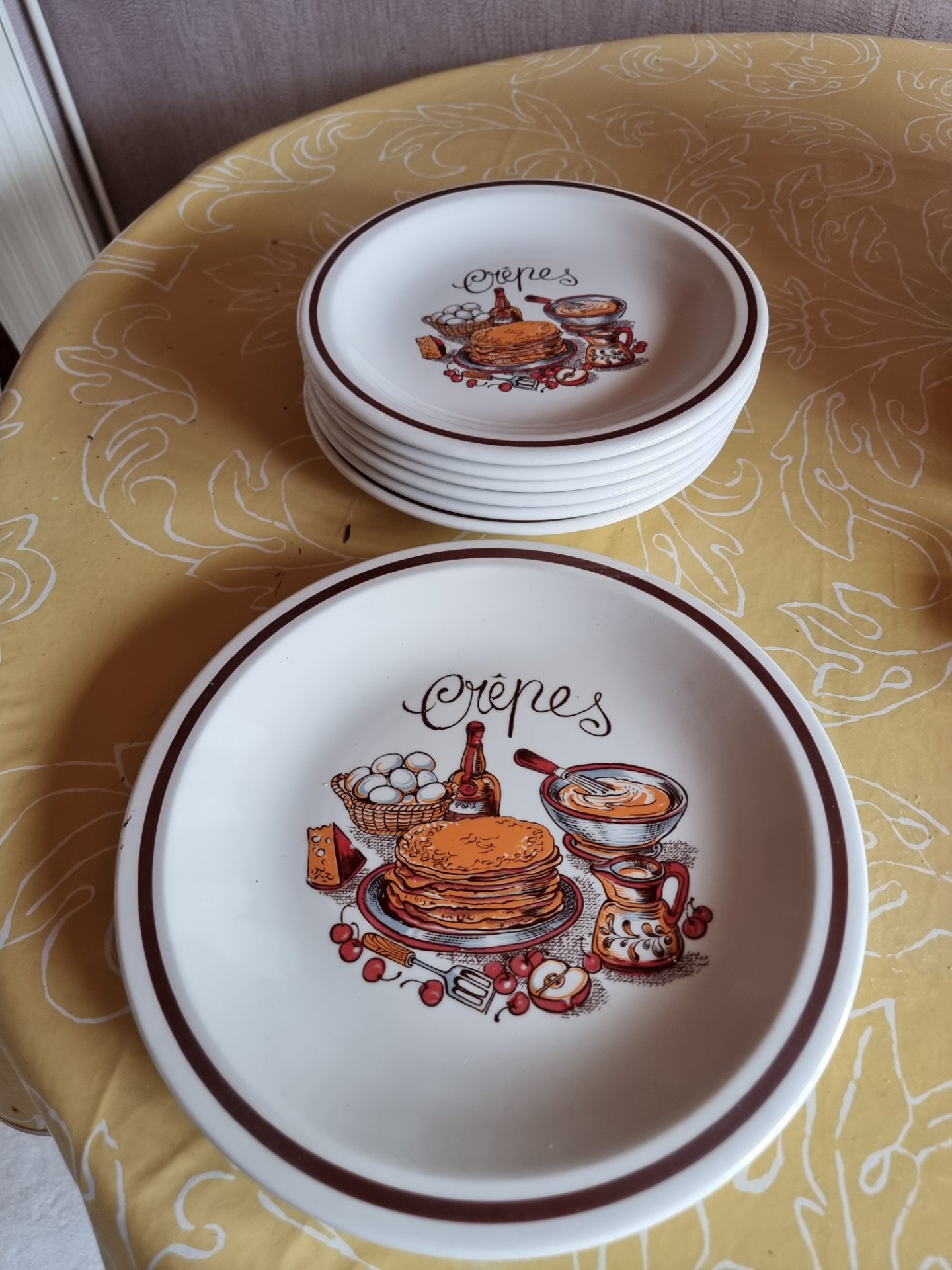 Set van 6 Pannenkoeken Borden