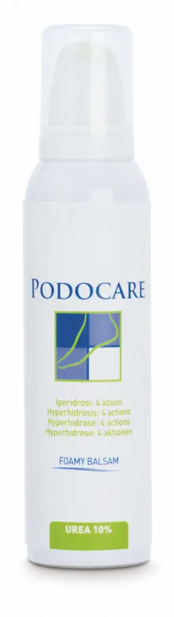 PODOCARE - FOAMY HYPERHIDROSIS - 4 actions (10% ureum) 150 ML (voorkomt transpiratie en geuren)