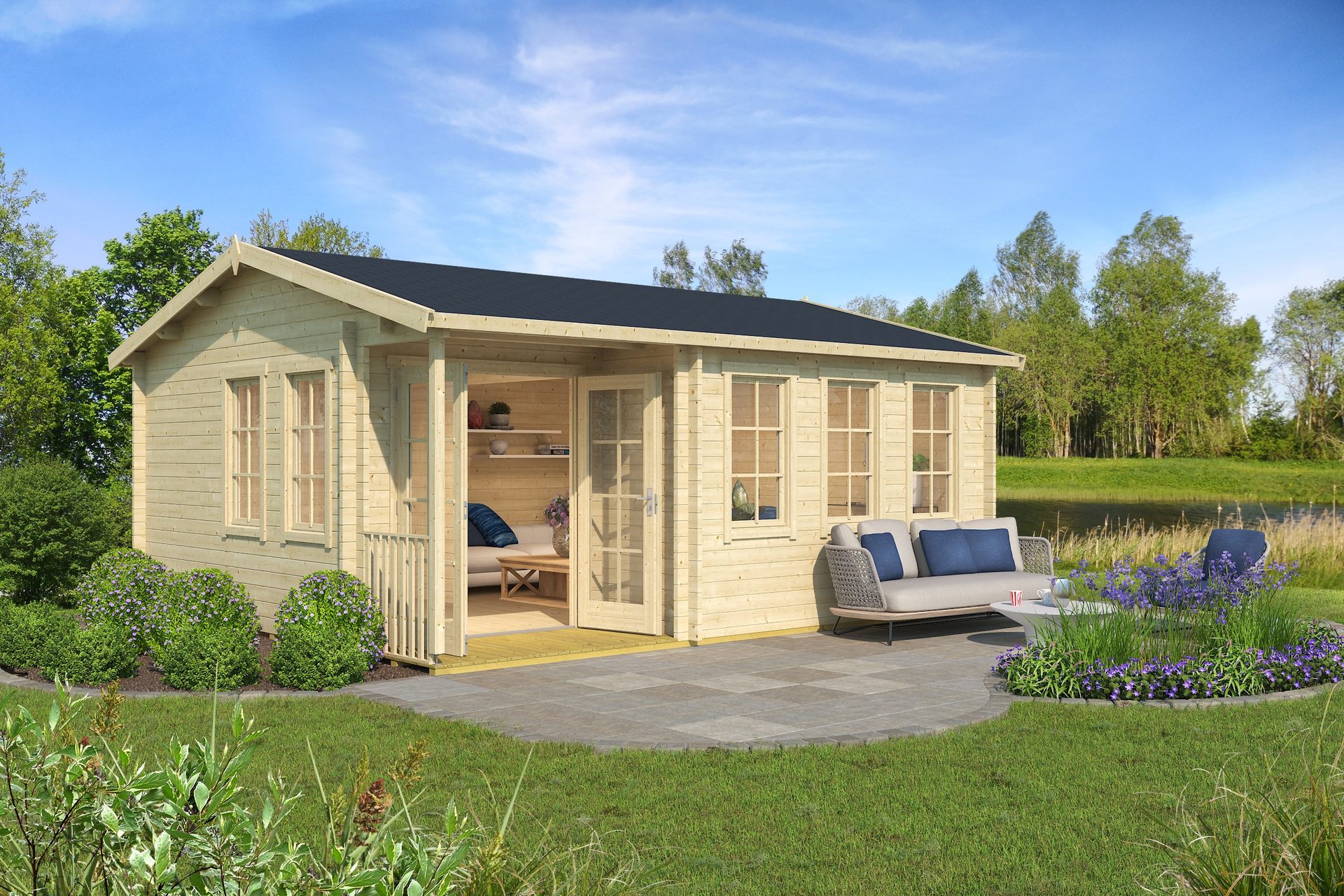 Tuinhuis-Blokhut Sri Lanka 44 DGP: 560x480mm