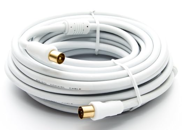 2 COAX TV antenne kabels 2x20M