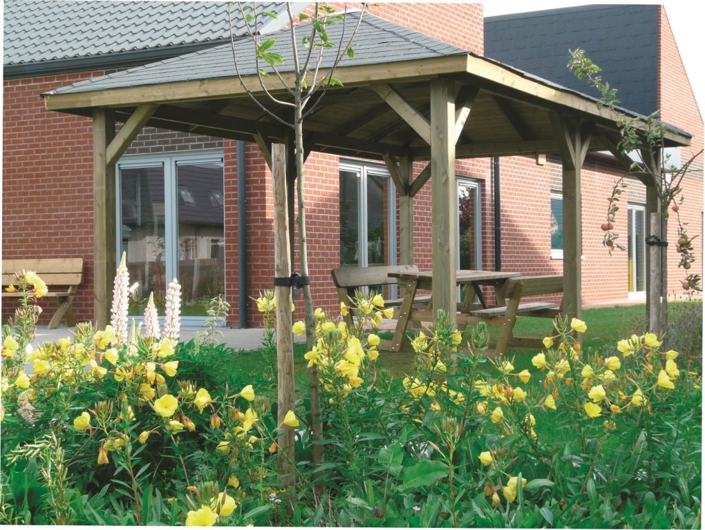 Tuinhuis-Blokhut paviljoen kiosk (S7713): 34490 x 3470mm