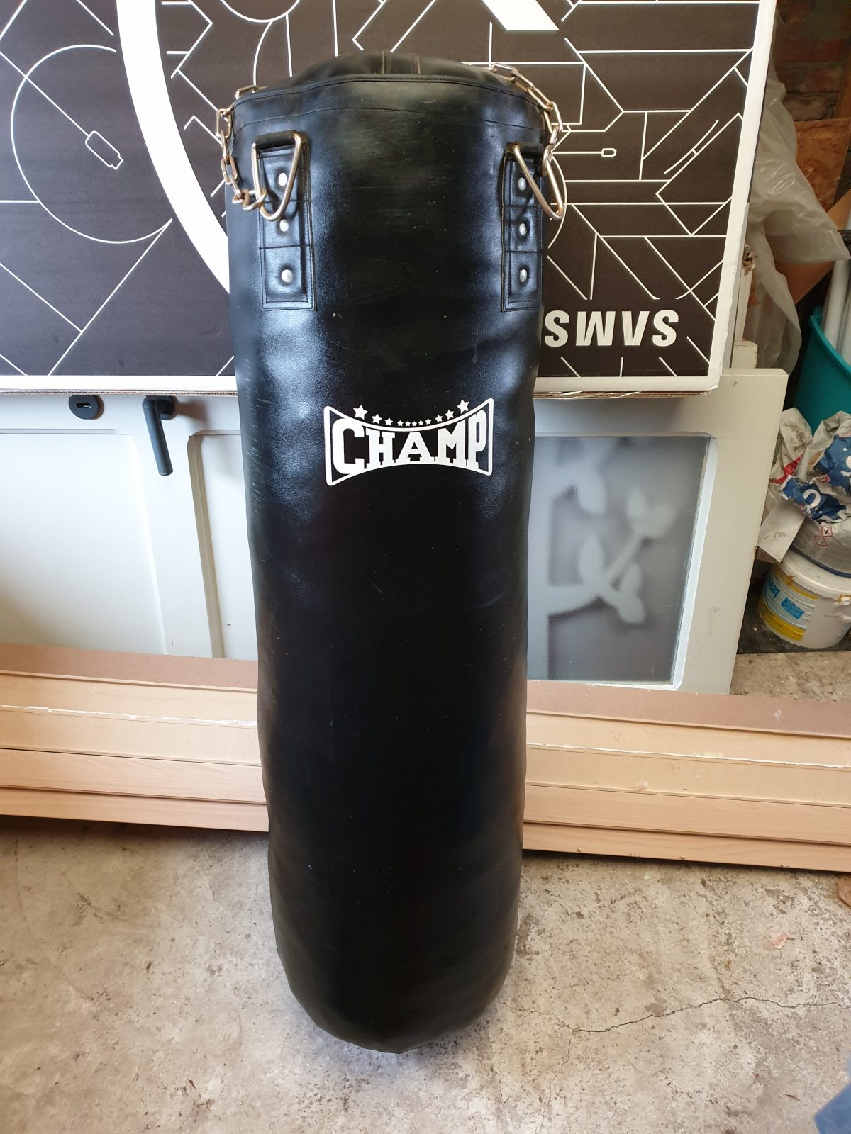 champ boksbal en everlast zakhandschoenen