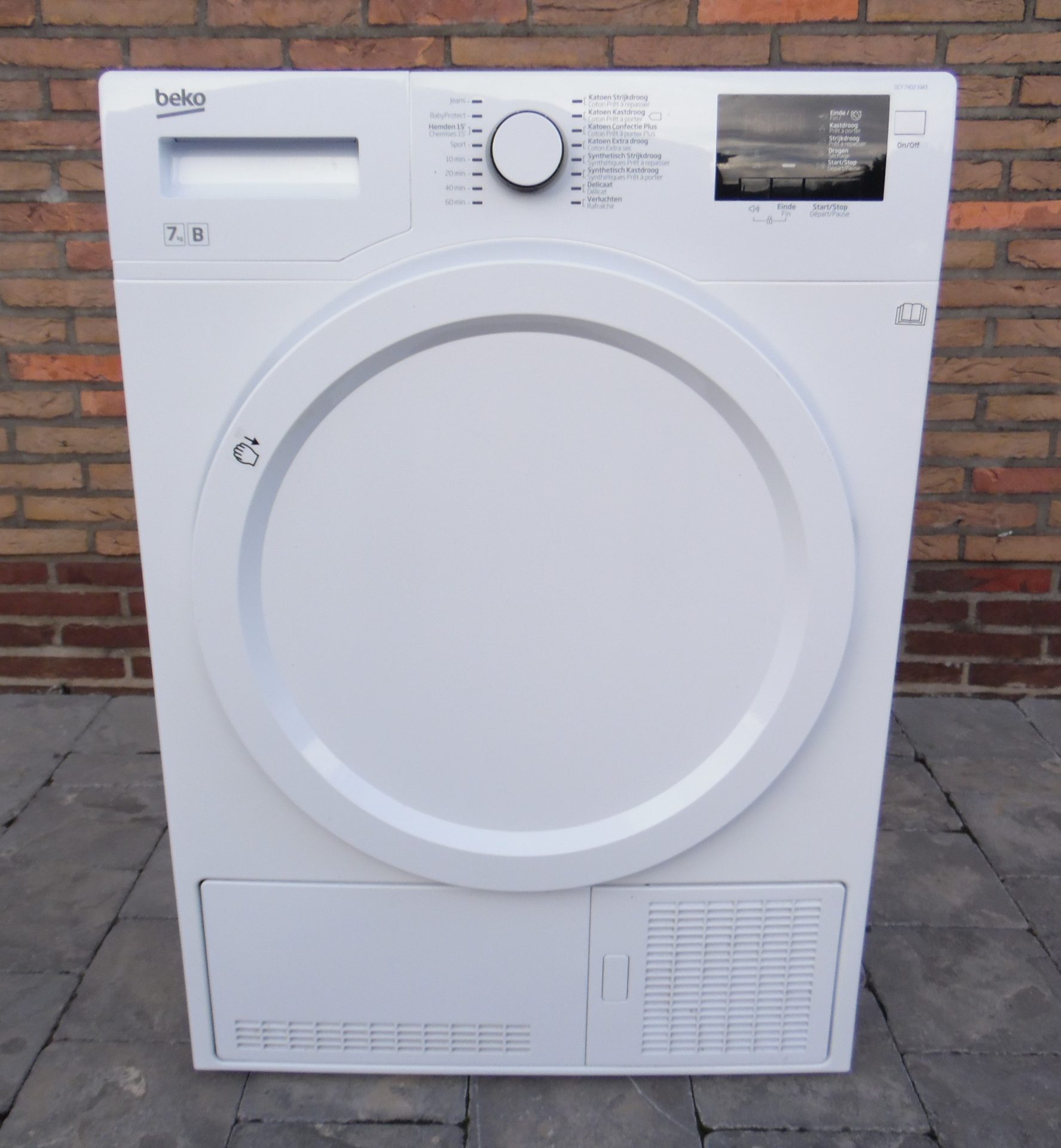 CONDENSATIE DROOGKAST - Beko recente B-klasse.  Grote 7 kg inox trommel