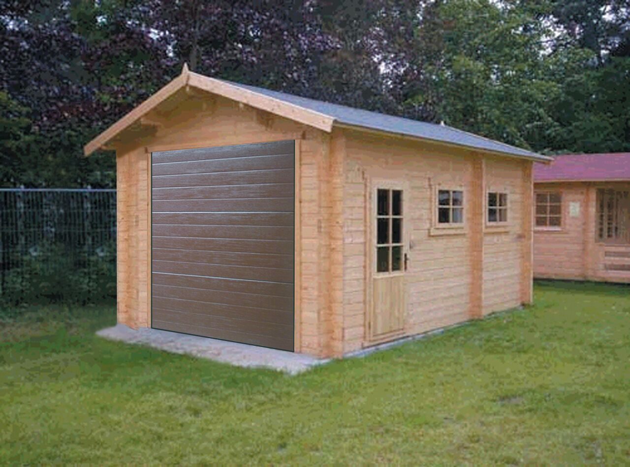 Tuinhuis-Blokhut-garage 3352 zadeldak: 330 x 520 x 270 (nokhoogte)