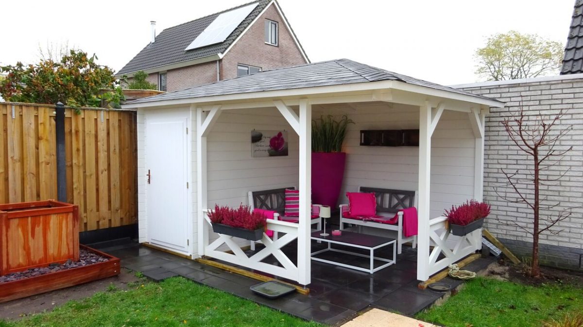 Tuinhuis-Paviljioen P4355: 435 x 298 x 272 cm (h)