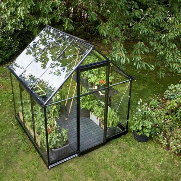 Tuinkas QUBE 66 zwart gecoat: 198 x 198 x 219 cm  (b x d x h)