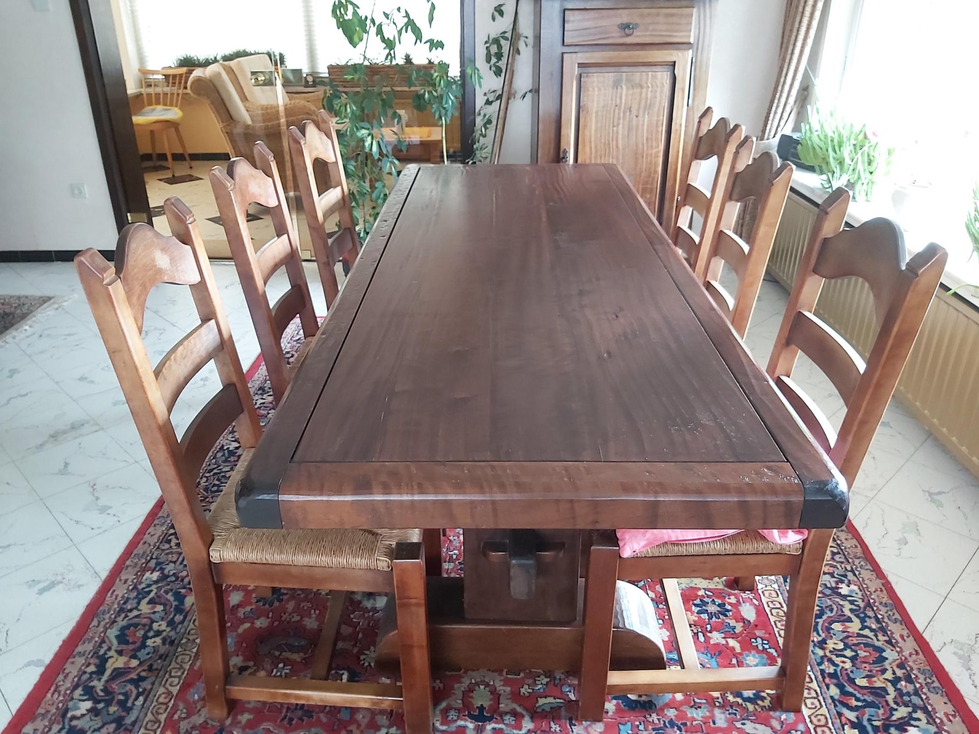 complete landelijke eetkamer