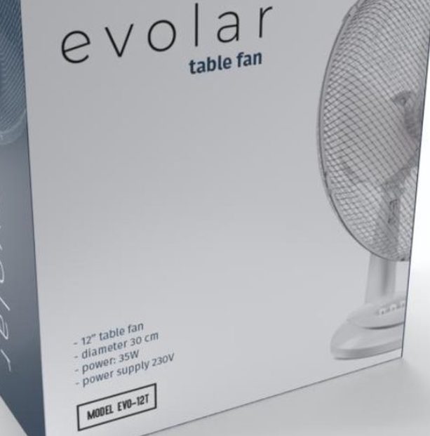 Tafelventilator Merk ‘Evolar’