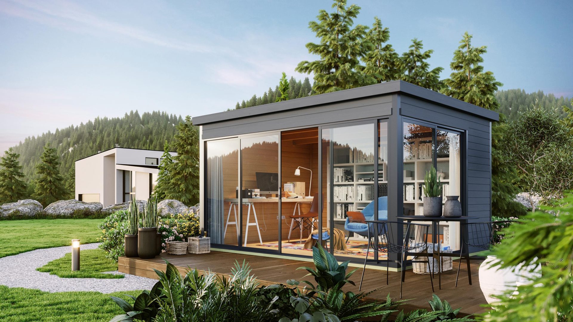 NIEUW Luxe Blokhut Domeo 4 Set