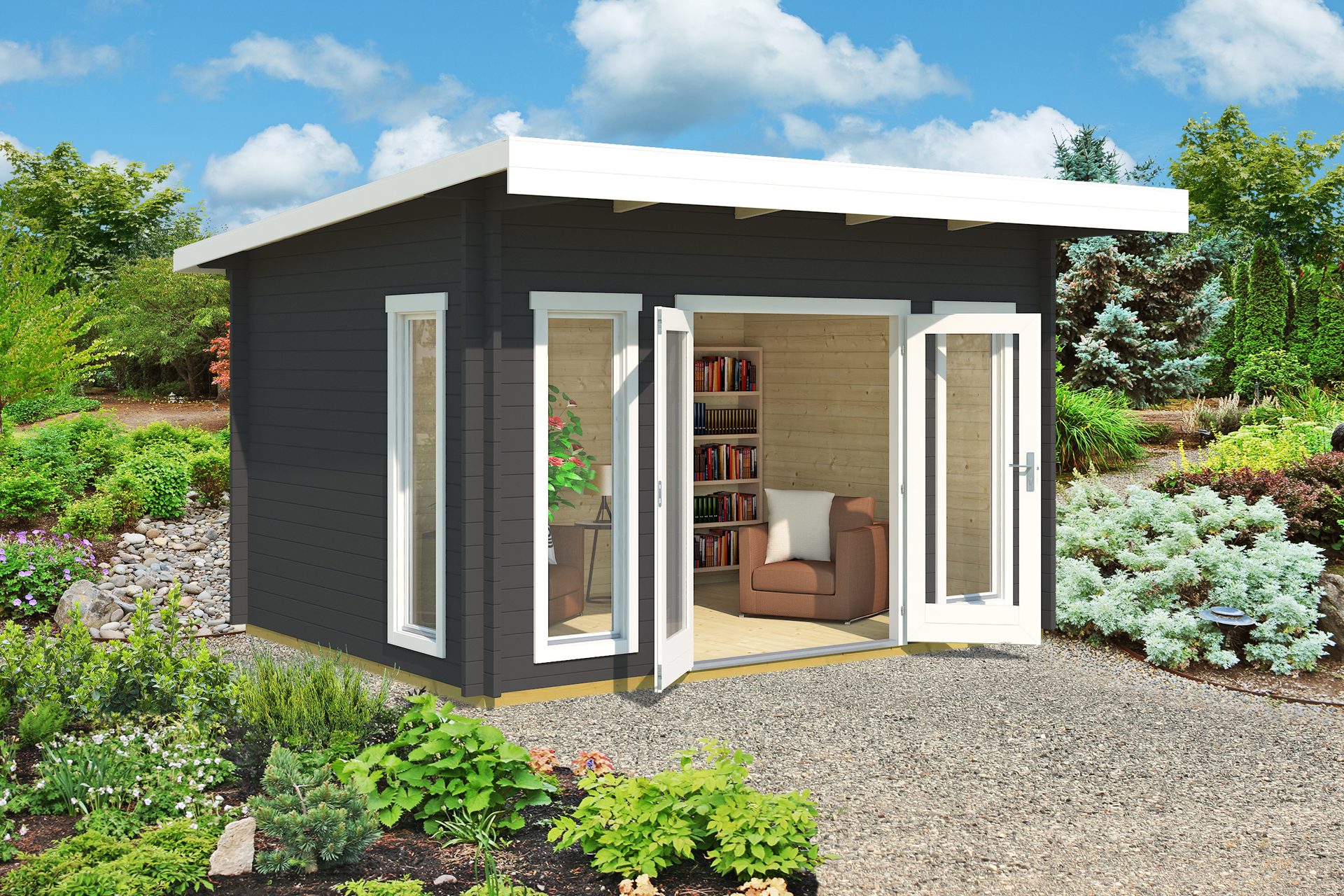 Tuinhuis-Blokhut Barbados 3: 399 x 309 cm