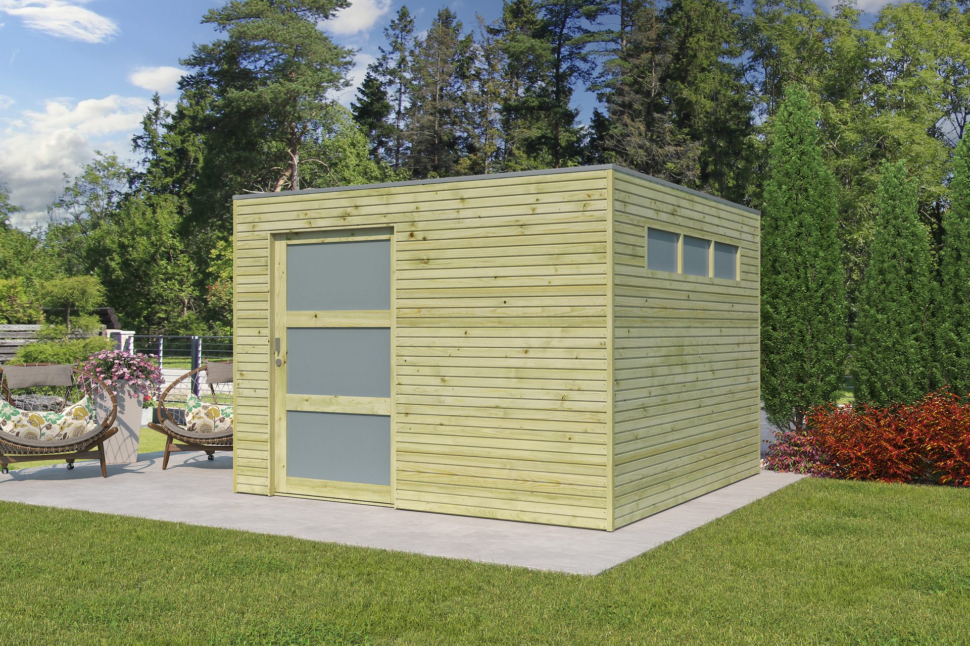 NIEUW Modern tuinhuis Qube 7252IMG