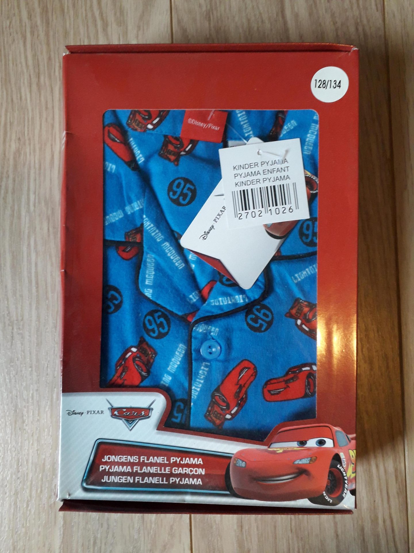 Kinderpyjama - flanellen pyjama Cars 128 - 134 (Nieuw)
