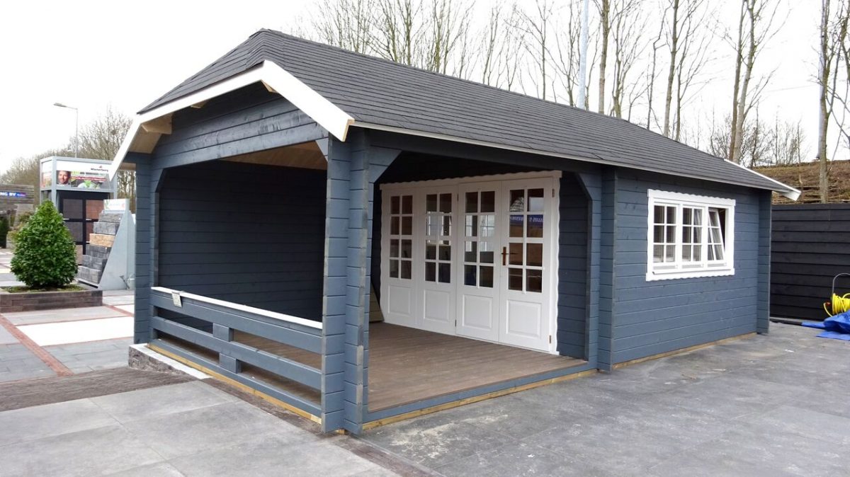 Tuinhuis-Blokhut W4x3+3: 410 x 615 x 325 (h)