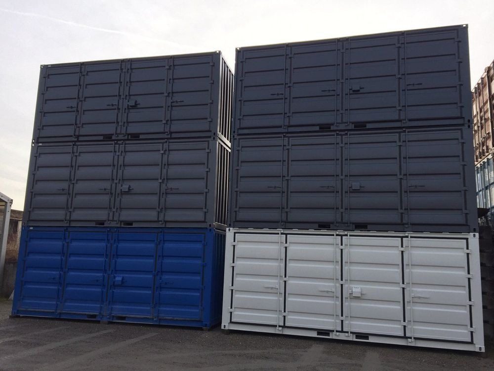 20ft opslagcontainer met zij- en kopdeuren