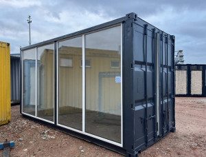 20ft high cube zeecontainer met displayvenster