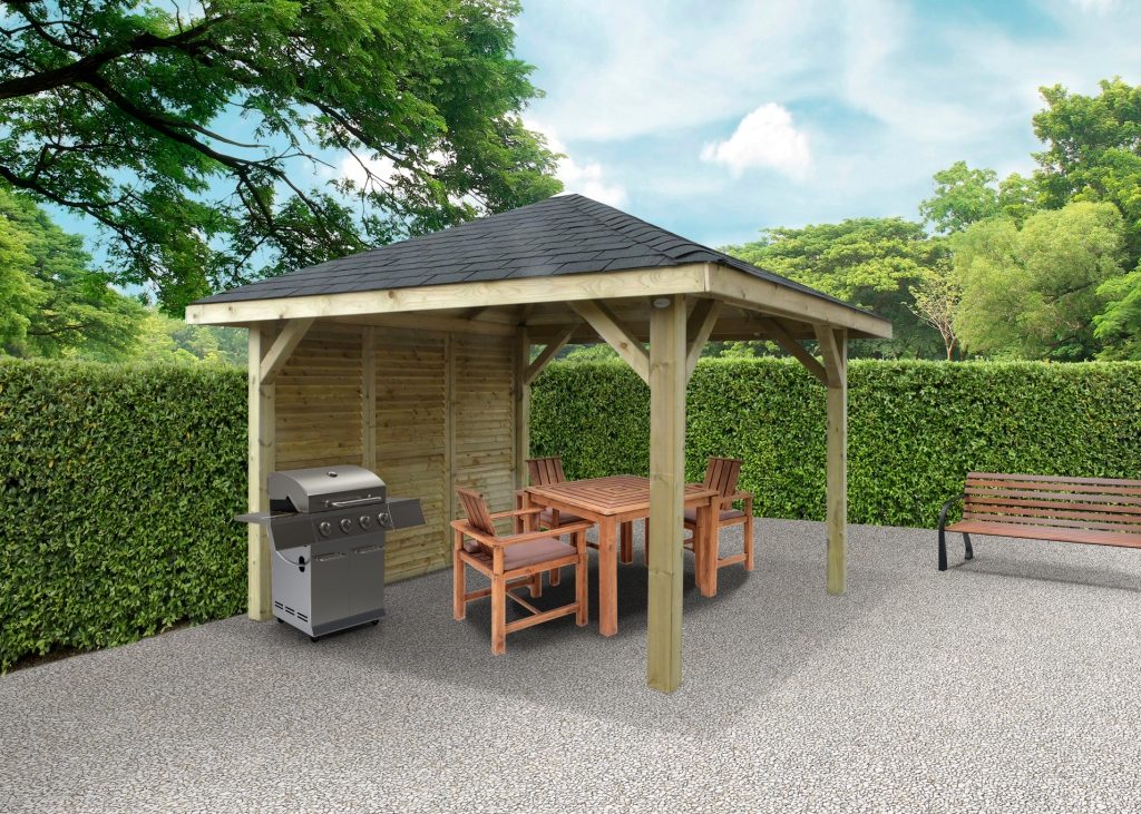 Kiosk-Pavilion (S7773)- geïmpregneerd: 3472 x 3472mm