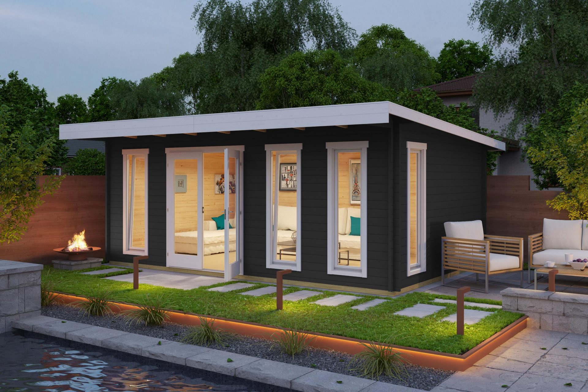 Tuinhuis-Blokhut Barbados 6: 569 x 359 cm