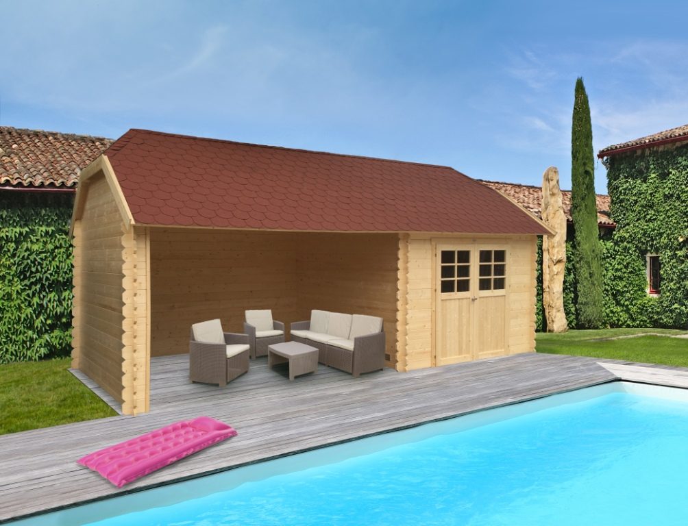 Tuinhuis-Blokhut York (S8509): 2980 x 2980 - 3644mm