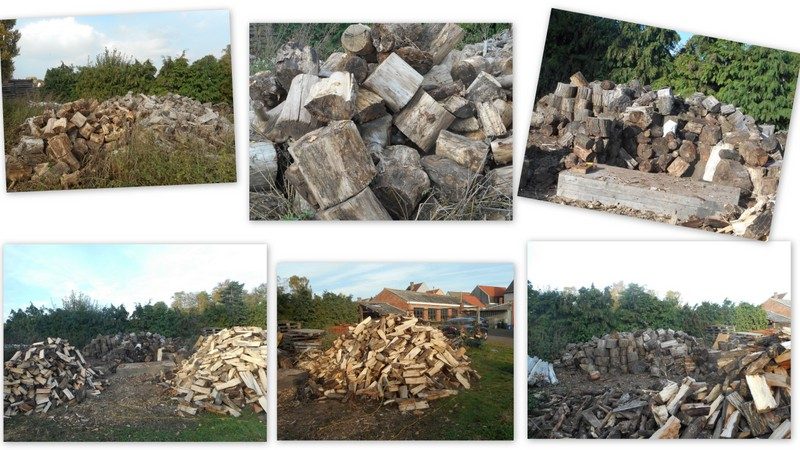 Gekliefd droog hout