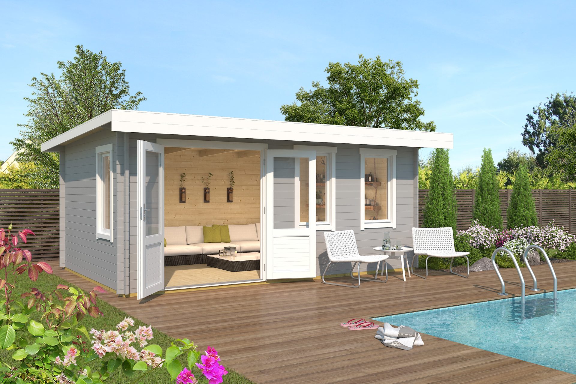 NIEUW Modern tuinhuis Baruda 53
