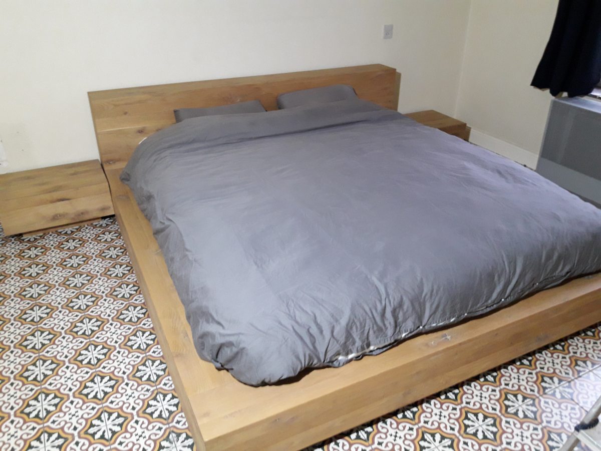 Luxe bed in massief eik