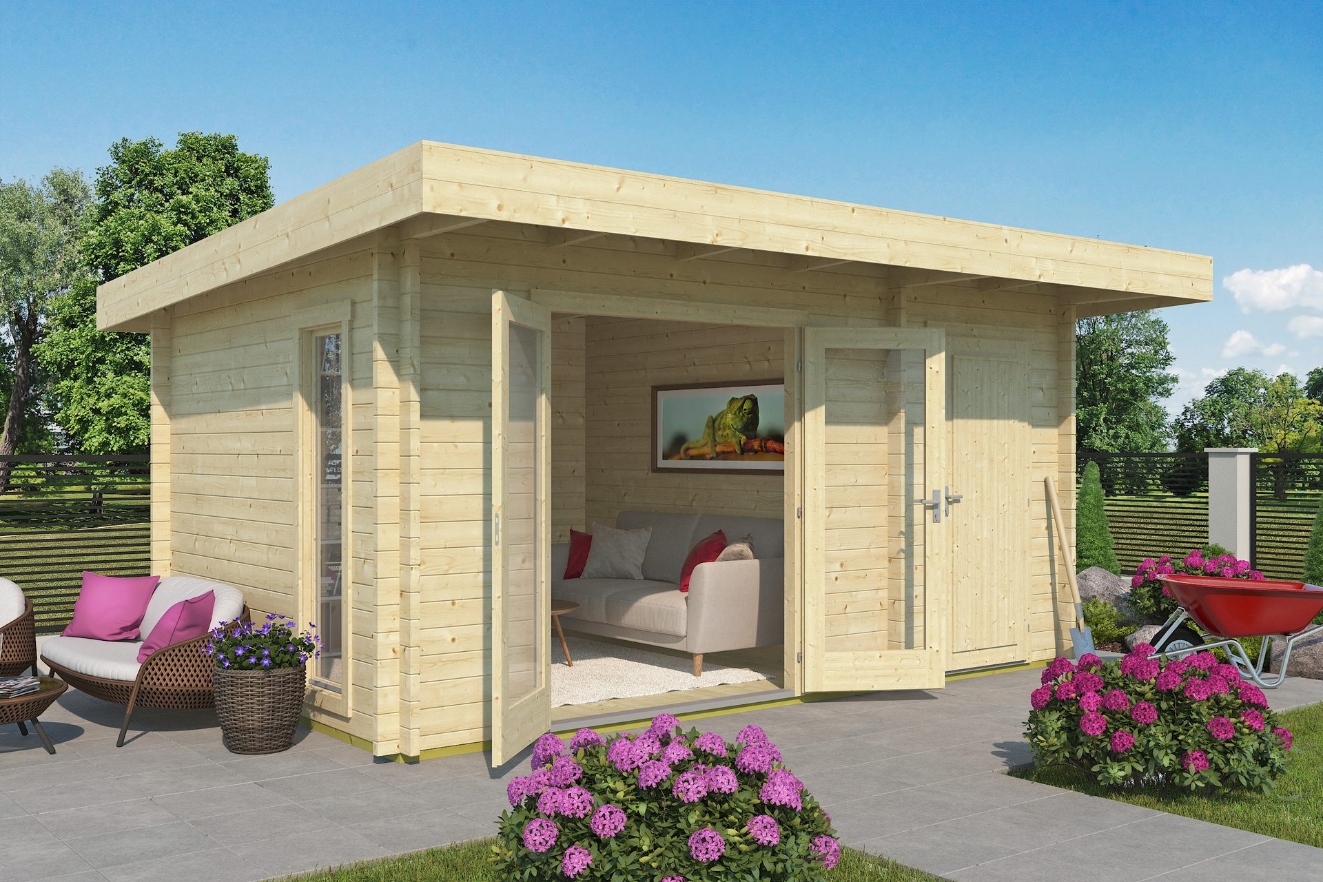 NIEUW Modern blokhut Chameleon 44