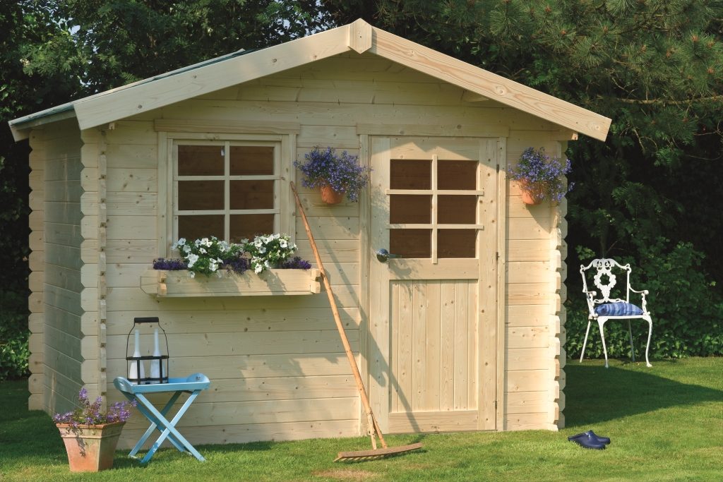 Tuinhuis-Blokhut Sologne (S877): 2980 x 2980mm - 390mm