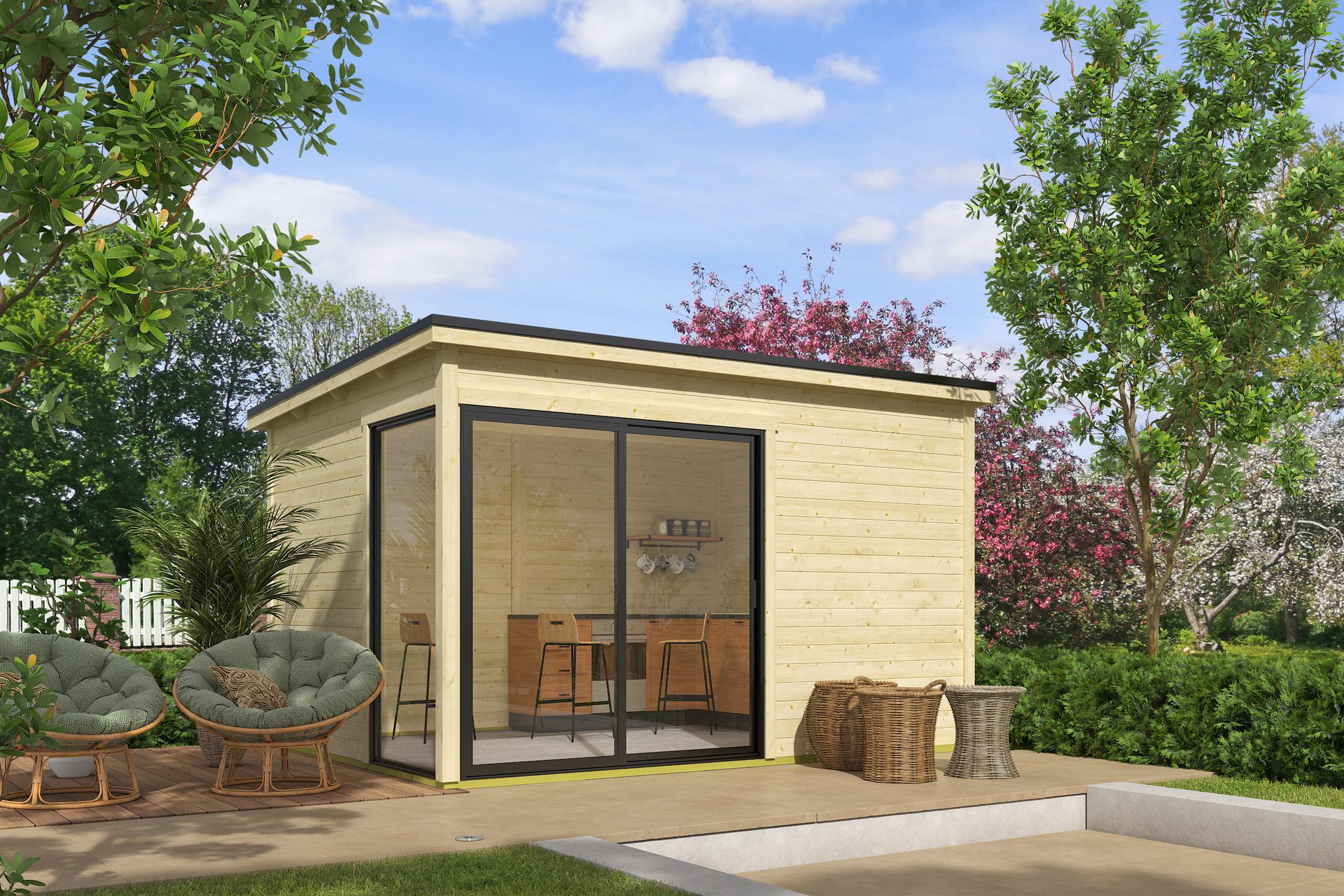 Blokhut Olivia 385x295 Onbehandeld vuren