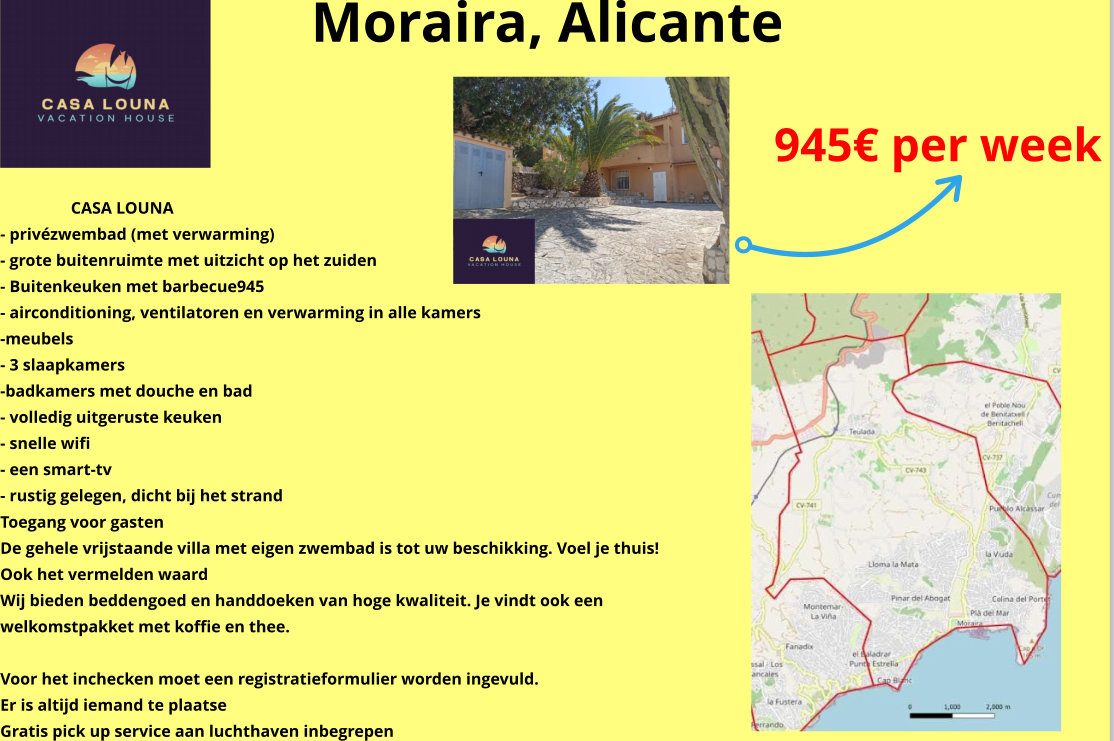 Casa Louna vakantie verblijf spanje