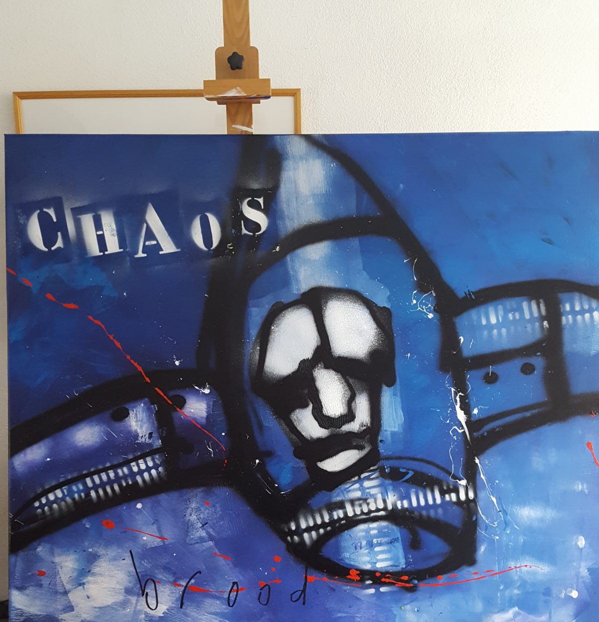 Mooi Schilderij van Herman Brood: CHAOS