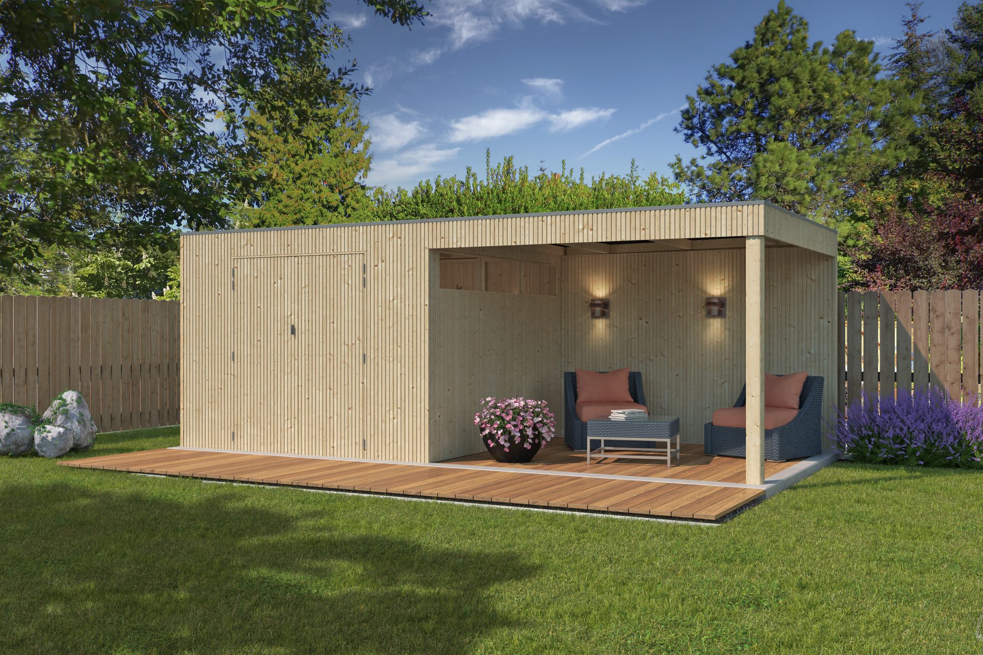 NIEUW Tuinhuis met overkapping 8312EXT300