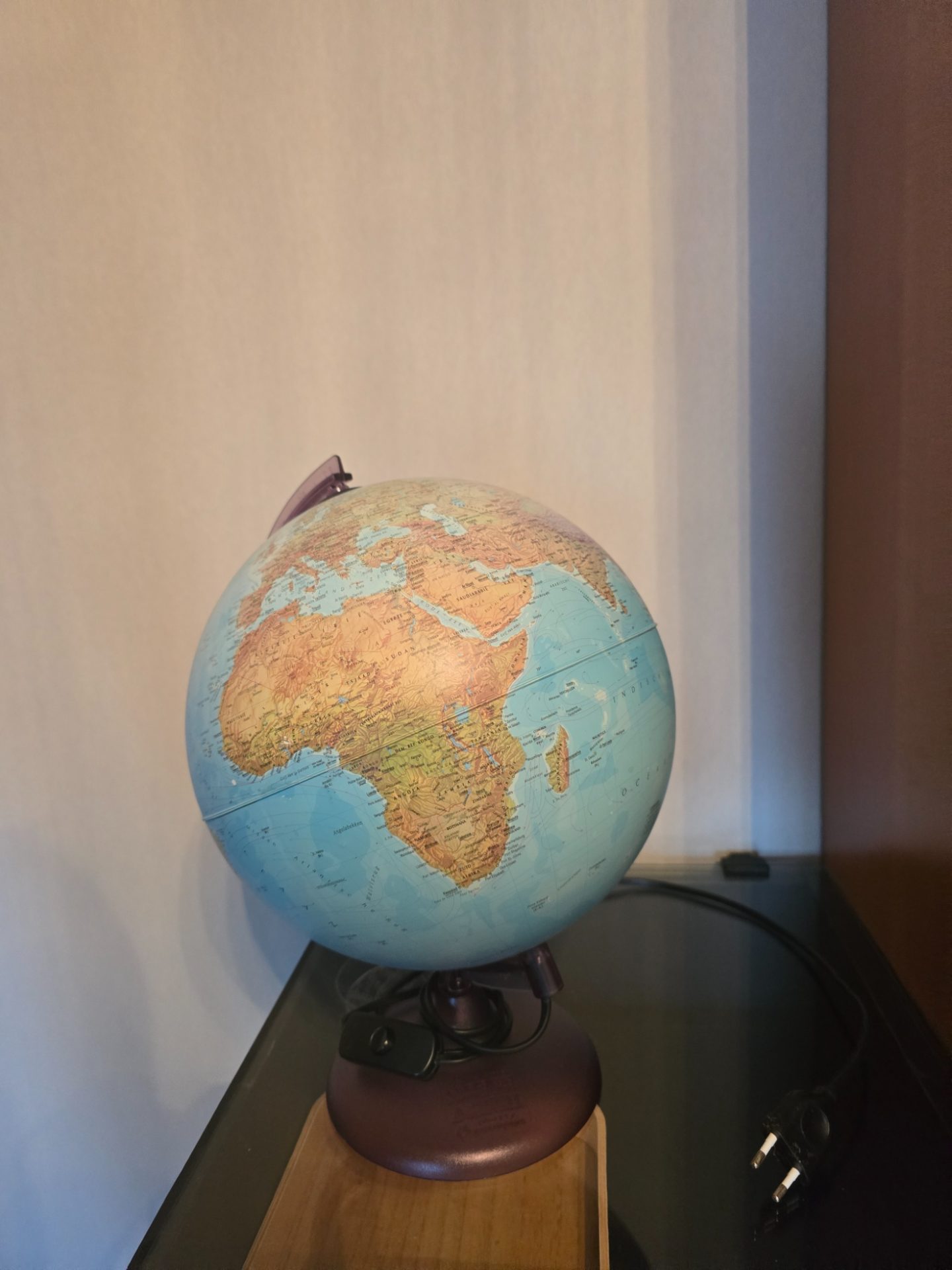 Verlichte wereldbol
