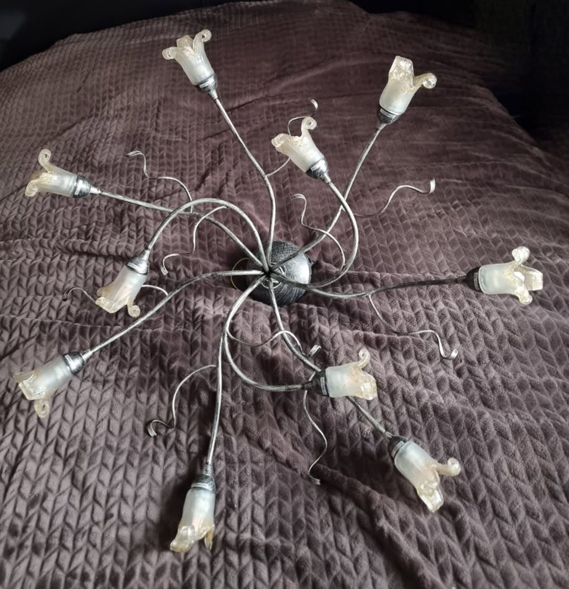 Unieke hanglamp met 10 armen