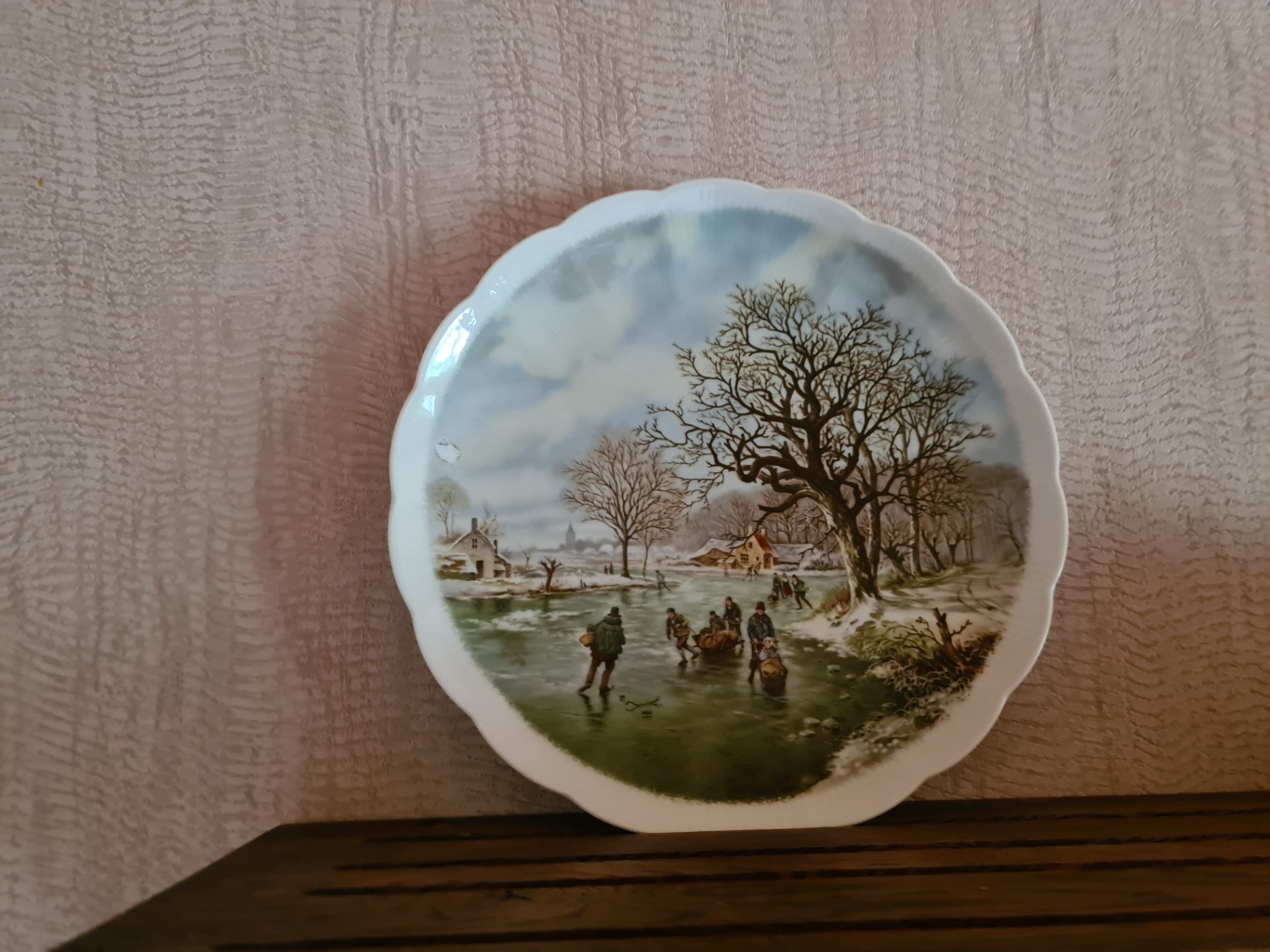 Decoratief bord met Winterlandschap