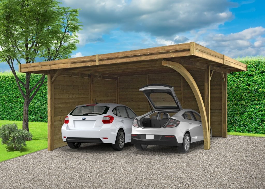 Tuinhuis-Carport geïmpregneerd (S7758): 5064 x 6064mm