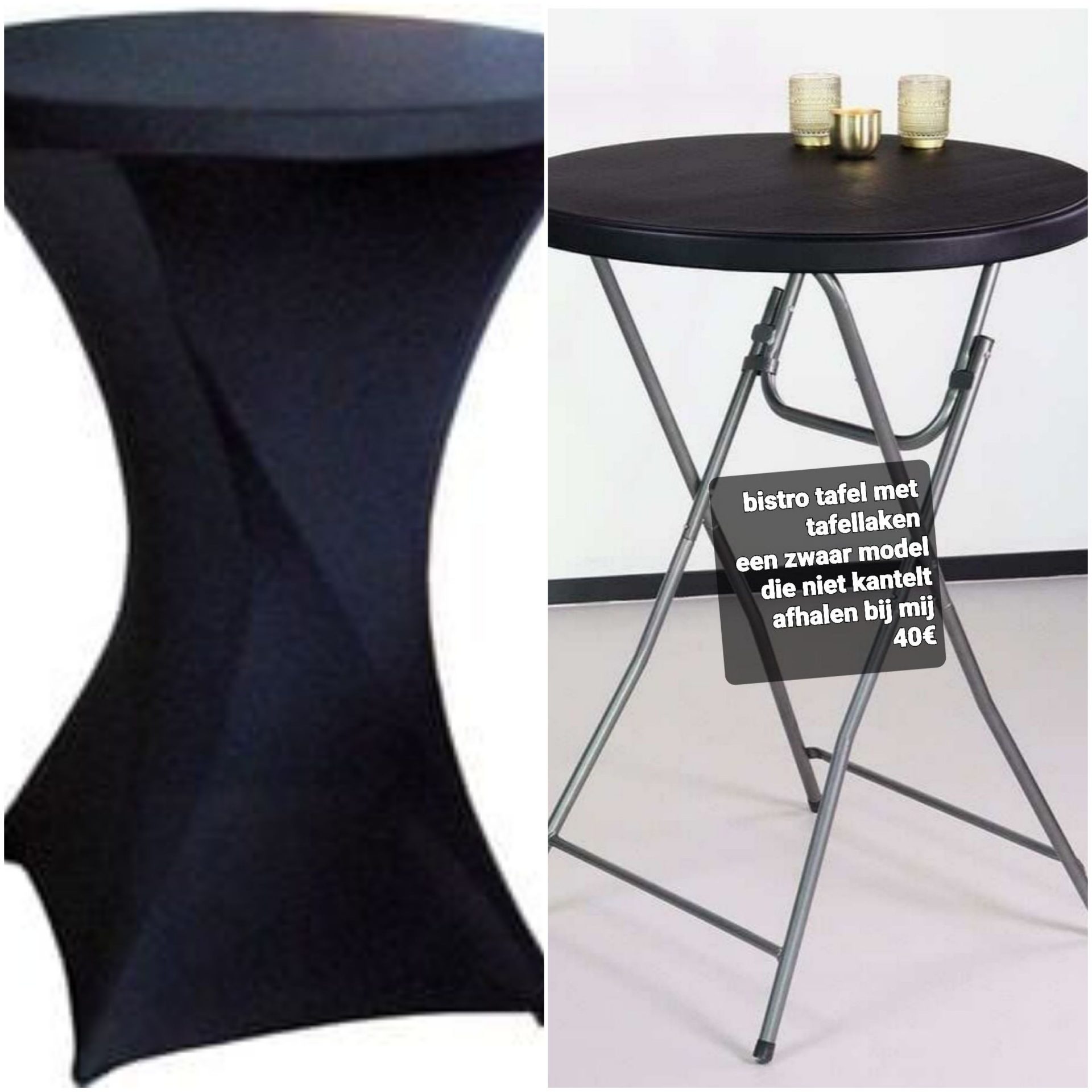 Bistro tafel met tafellaken